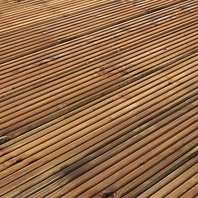 Klikstrom Lemhi Green Pine Deck board (L)2.4m (W)144mm (T)27mm