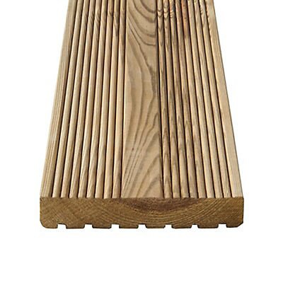 Klikstrom Lemhi Green Pine Deck board (L)2.4m (W)144mm (T)27mm