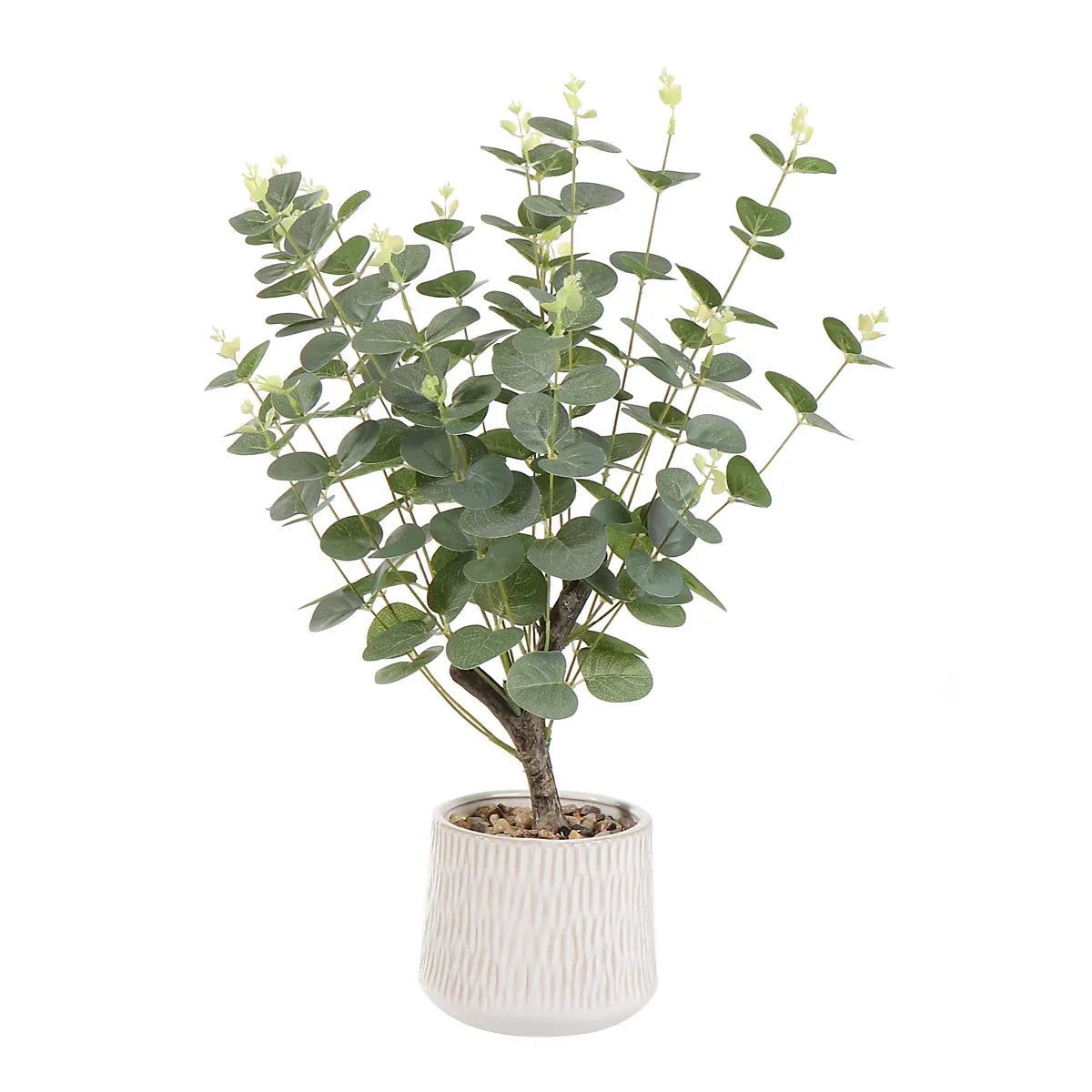 Green 62cm Eucalyptus Artificial plant in Natural Ceramic Pot