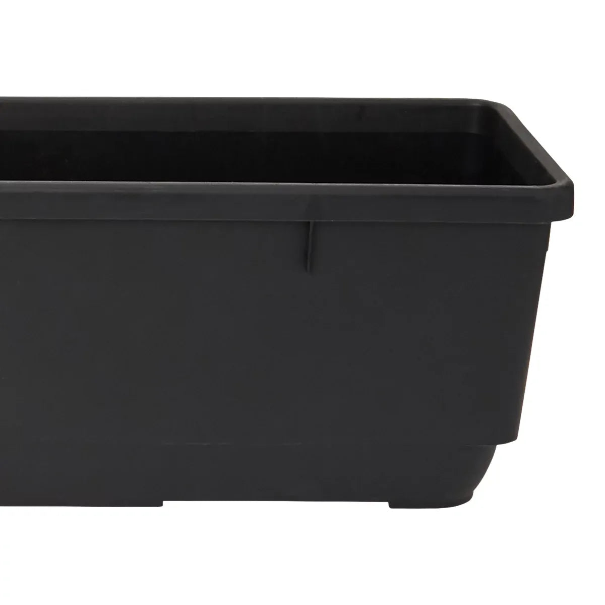 Verve Florus 17.8L Black Plastic Bell Rectangular Trough (H)20cm (W)20cm (D)90cm